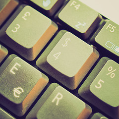 Image showing Retro look Computer keyboard