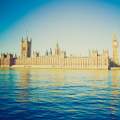 Image showing Vintage look Houses of Parliament London