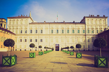 Image showing Retro look Palazzo Reale Turin