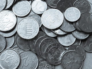 Image showing Euro coins background