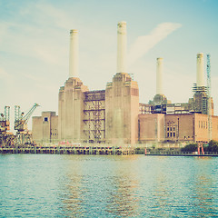 Image showing Vintage look Battersea Powerstation London