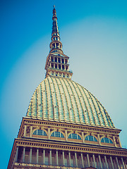 Image showing Retro look Mole Antonelliana, Turin