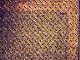 Image showing Vintage retro steel background