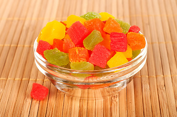 Image showing Candied fruit in a vase.