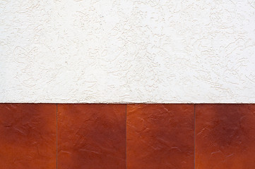 Image showing Border of brown tiles.