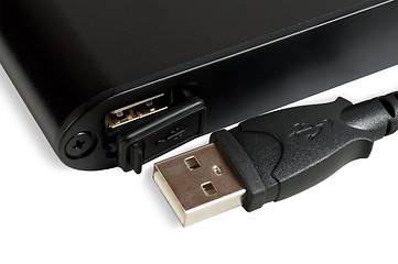 Image showing External hard drive with waterproof port. USB connector.