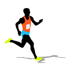 Image showing Running silhouettes. Vector illustration.