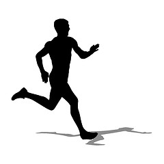 Image showing Running silhouettes. Vector illustration.