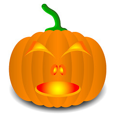 Image showing pumpkins for Halloween. Vector illustration.