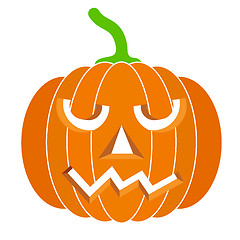 Image showing pumpkins for Halloween. Vector illustration.
