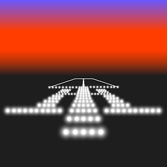 Image showing Landing lights. Vector illustration.