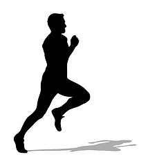 Image showing Running silhouettes. Vector illustration.