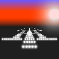 Image showing Landing lights. Vector illustration.