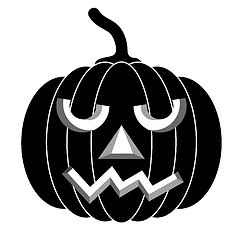 Image showing Black pumpkins for Halloween. Vector illustration.