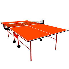 Image showing Ping pong orange table tennis. Vector illustration.