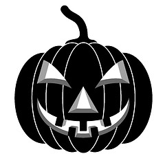 Image showing Black pumpkins for Halloween. Vector illustration.