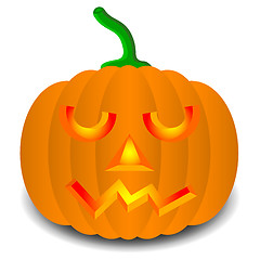 Image showing pumpkins for Halloween. Vector illustration.