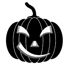 Image showing Black pumpkins for Halloween. Vector illustration.