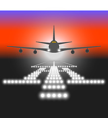 Image showing Landing lights. Vector illustration.