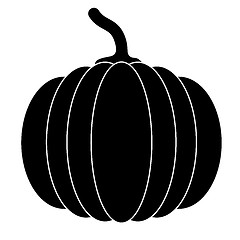 Image showing Black pumpkins for Halloween. Vector illustration.