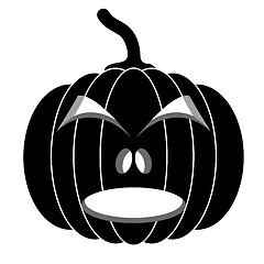 Image showing Black pumpkins for Halloween. Vector illustration.