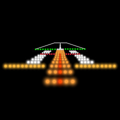 Image showing Landing lights. Vector illustration.