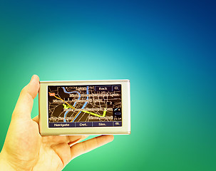 Image showing Gps in a man hand.