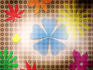 Image showing Flowers & Leafs - background