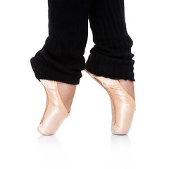 Image showing Ballet dancer posing en pointe