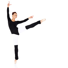 Image showing Graceful ballerina training