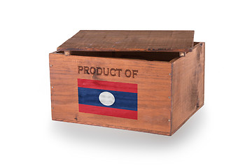 Image showing Wooden crate isolated on a white background