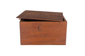 Image showing Wooden crate isolated on a white background