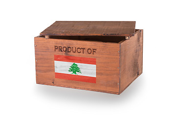 Image showing Wooden crate isolated on a white background