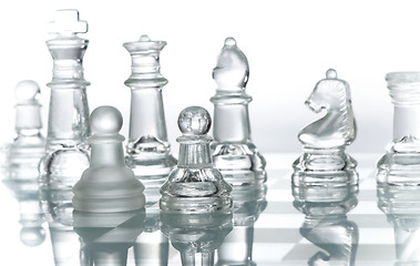 Image showing transparent glass chess