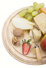 Image showing cheese and fruit