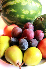 Image showing watermelon, pears, pluma and nectarine