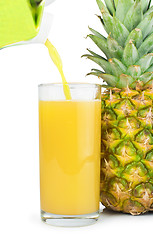 Image showing Pineapple and glass of juice