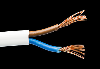 Image showing Exposed cables and wires