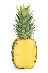 Image showing Sliced pineapple white isolated