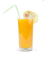 Image showing Glass with Peaches juice