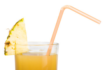 Image showing Pineapple and glass of juice