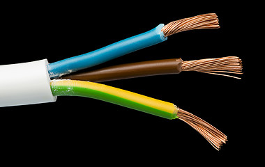 Image showing Exposed cables and wires