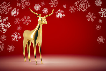 Image showing golden reindeer