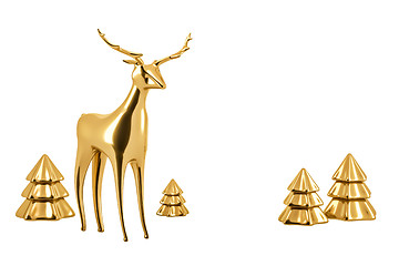 Image showing golden reindeer