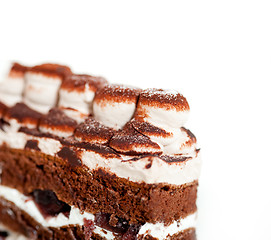 Image showing whipped cream dessert cake slice