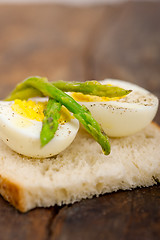 Image showing asparagus and eggs