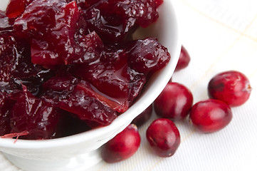 Image showing Cranberries jam