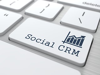 Image showing Keyboard with Social CRM Button.