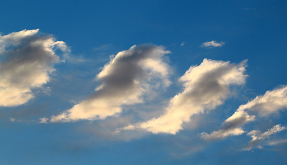 Image showing A dark cloud on a blue background