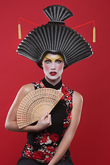 Image showing Beauty Concept of a Geisha Girl